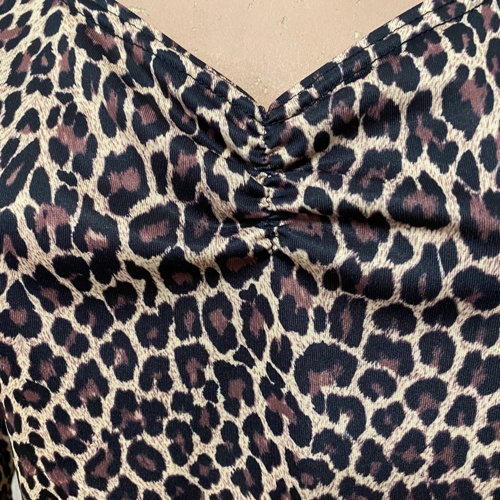 Form Fitting Leopard Print Top - image 2